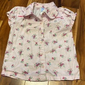 Girl’s Size 24 Months Pink Floral Cotton Blouse- Prairie/Western/Cowgirl Vibes